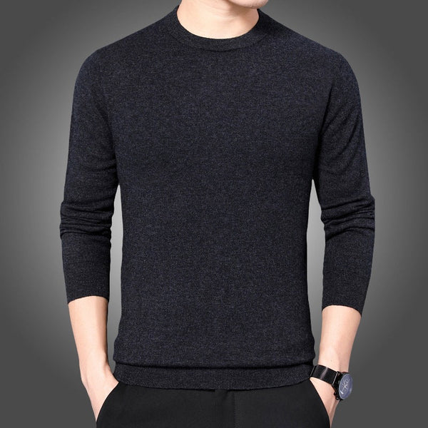 Round neck slim fit sweater