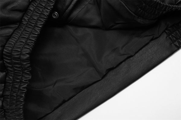 Locomotive Style Racing Suit Leather Coat Men