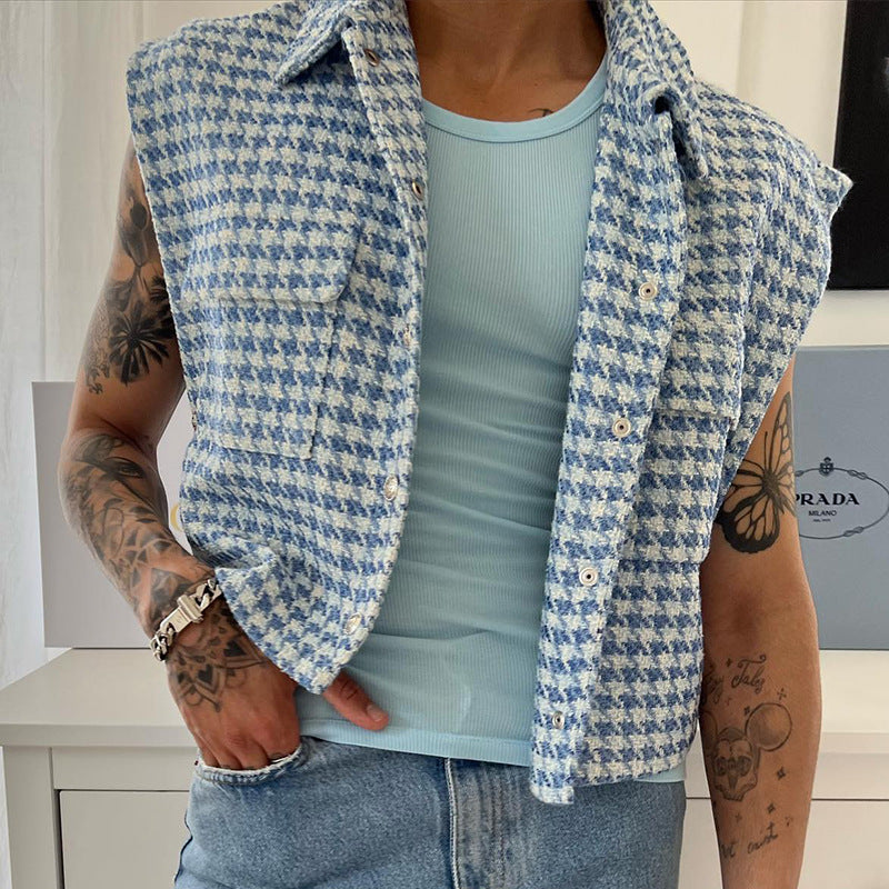 Single Breasted V-Neck Vest For Men