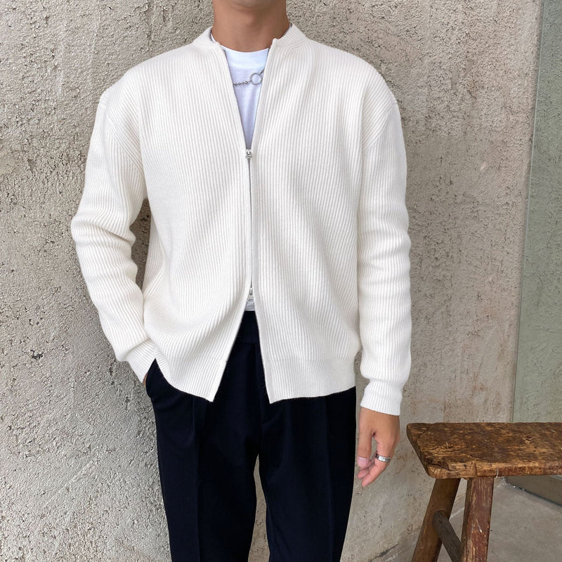 Autumn Winter New Fund Pure Color Knit Cardigan Coat