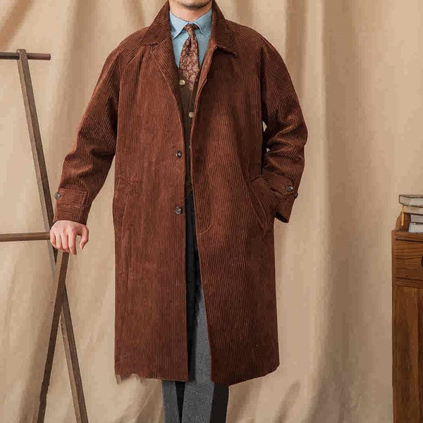 Autumn Corduroy Long-cut Coat