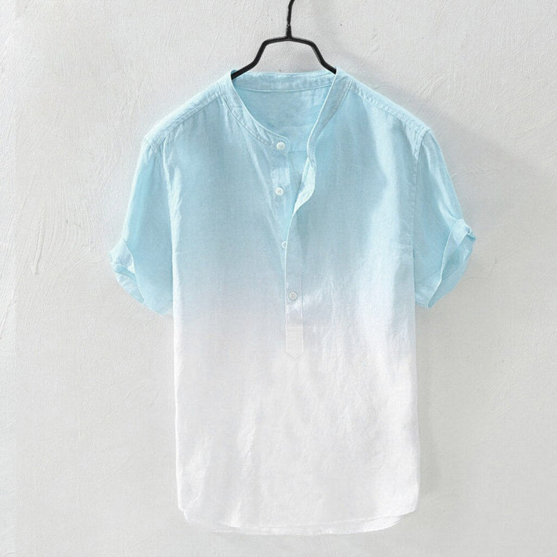 Gradient cotton linen shirt