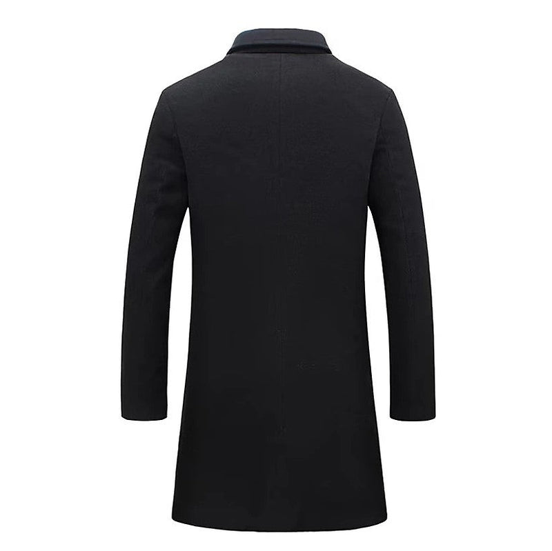 Men's Mid-length woolen Trench Coat