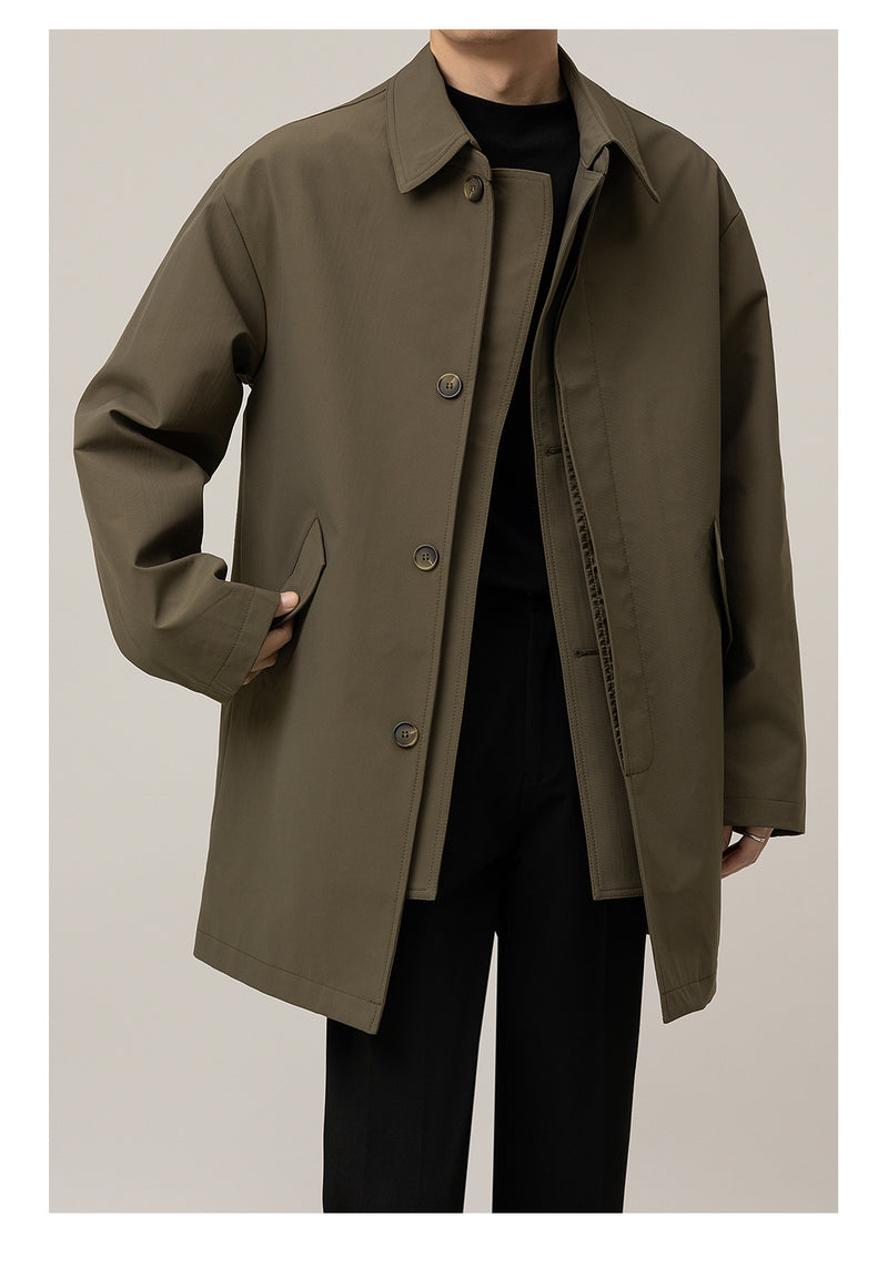 Mid-length Men's Duster Casual Loose Jacket