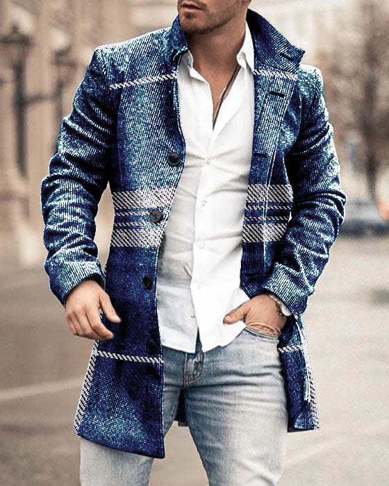 Autumn And Winter long Pocket Casual Coat