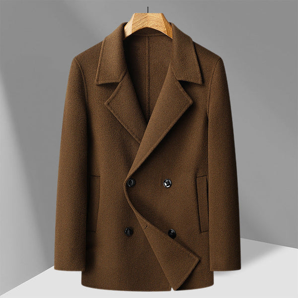 Handmade Woolen  Double Breasted Coat