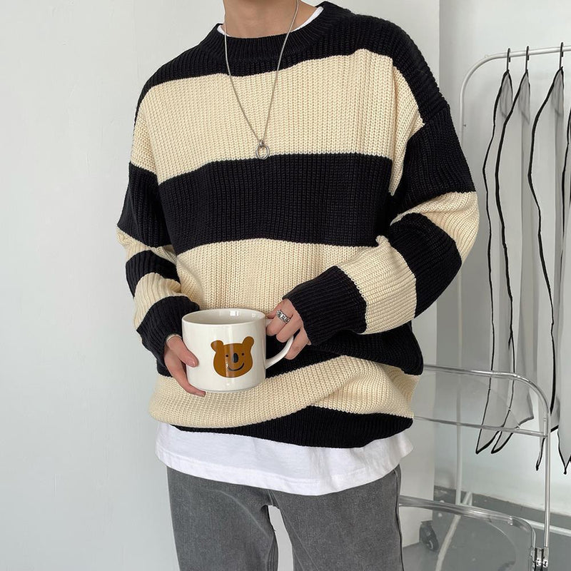 Striped Loose And Lazy Style Sweater