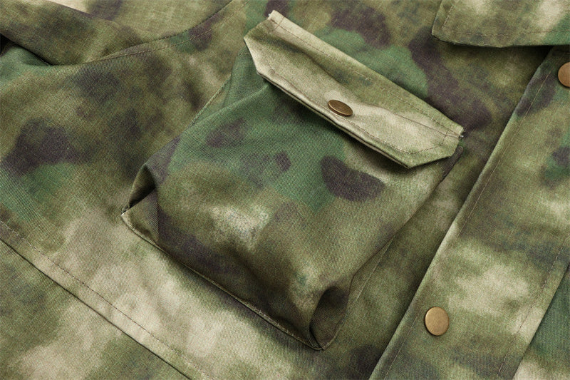 Tactical Camouflage Military Coat Men's Loose Mid-length Jacket