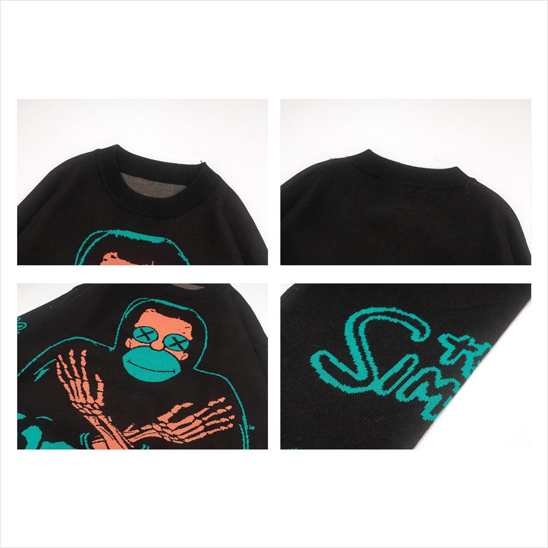 European And American Street Thin Couple Sweater