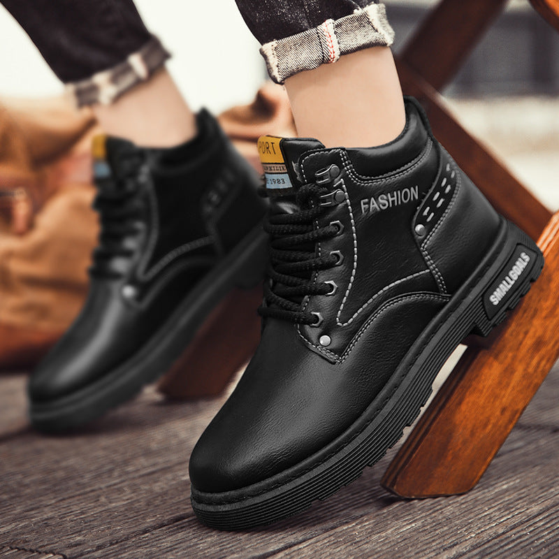 All-matching Men's Martin Boots Retro British Style Leather shoes