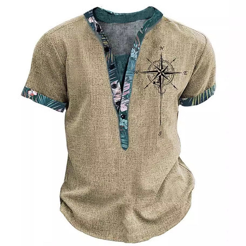 European And American 3D Printed Shirt