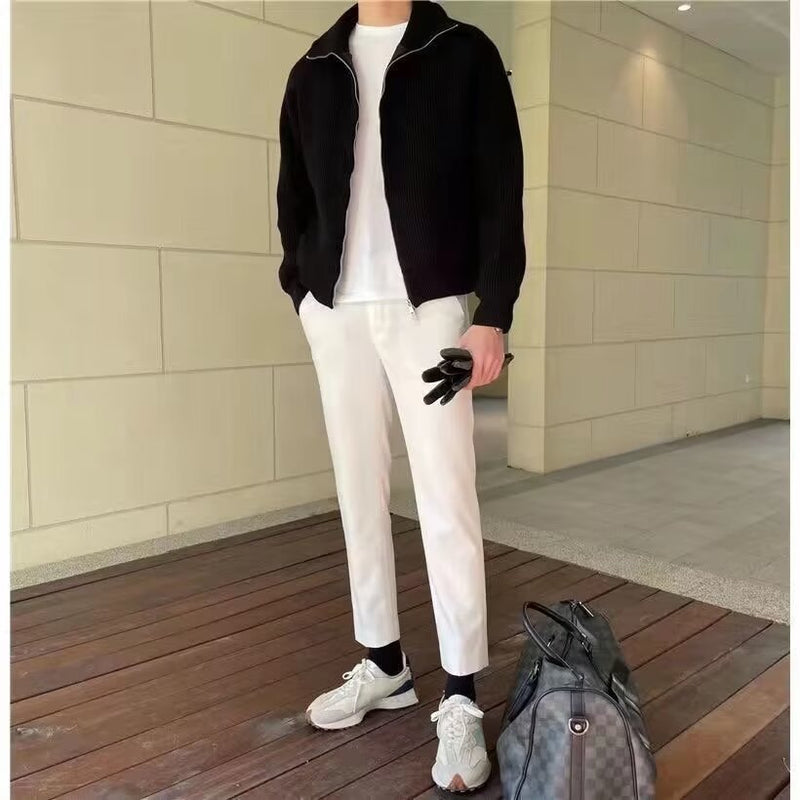 Rabbit Fur Men's Cardigan Sweater