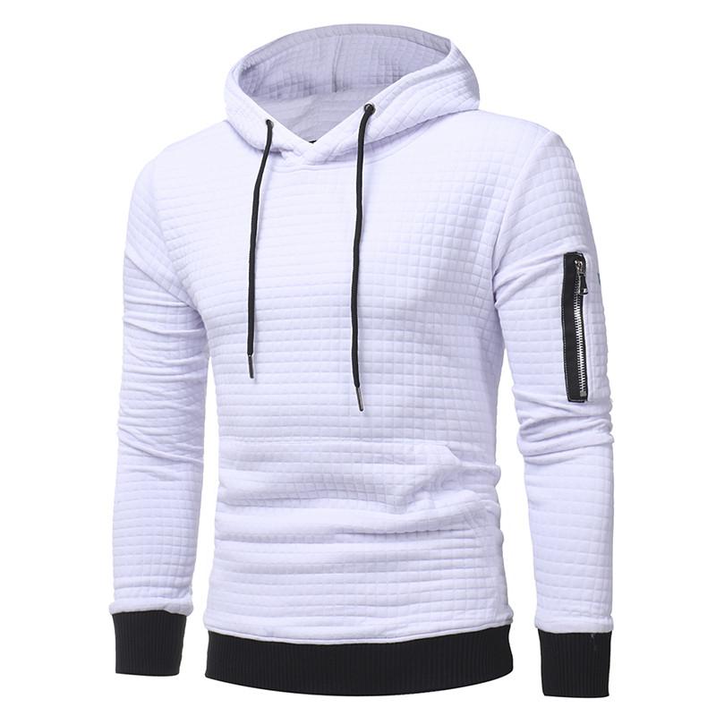 Men Sweatshirt Hoodie With Arm Zipper Long Sleeve hoodie