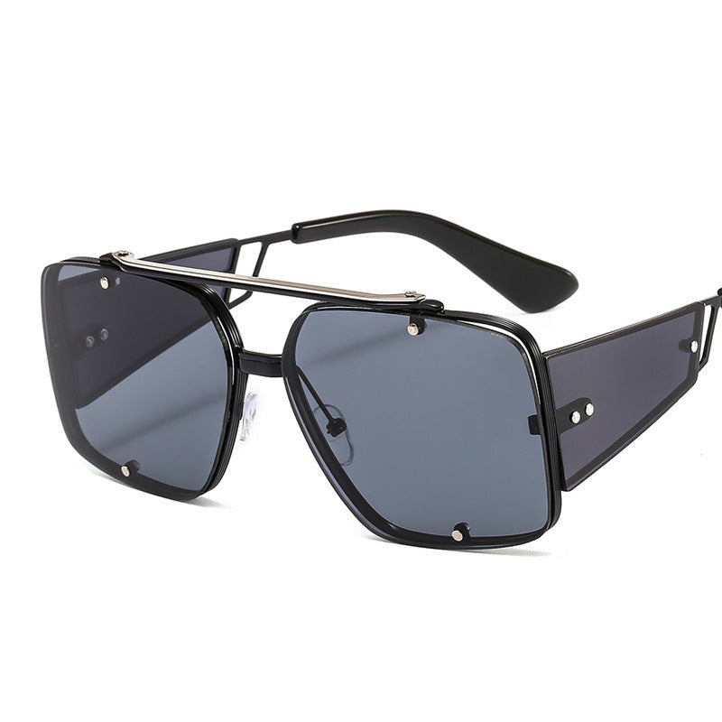 Retro Metal Big Frame Sunglasses
