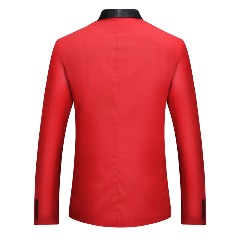 Men's Casual Single Row One Button Blazer