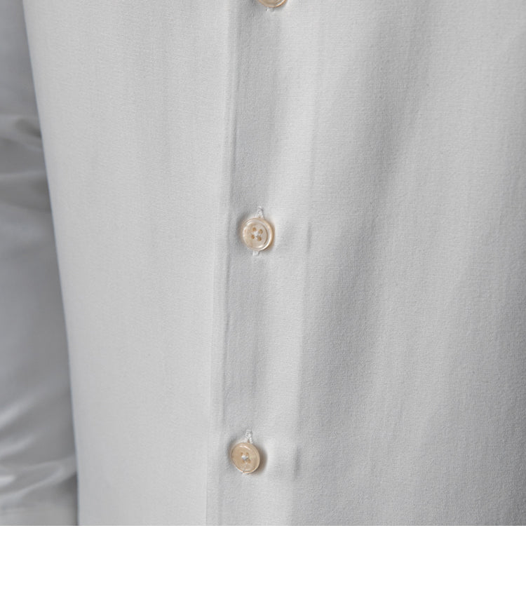 Thick Warm Gentleman's Large Pointed Collar Retro Shirt