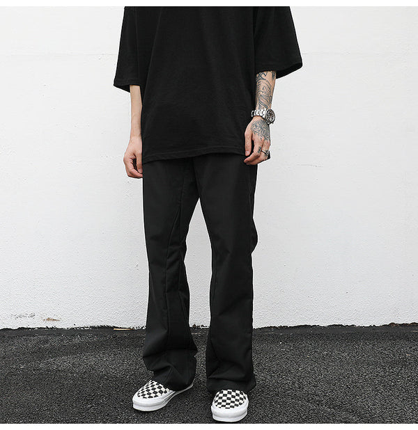 High street style drape flared trousers