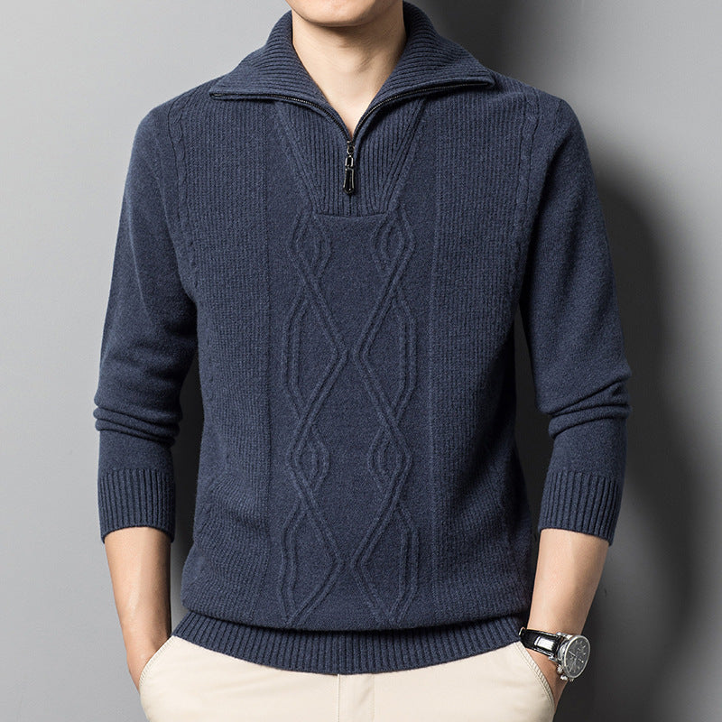 Middle-aged Thick Thermal Knitting Base sweater