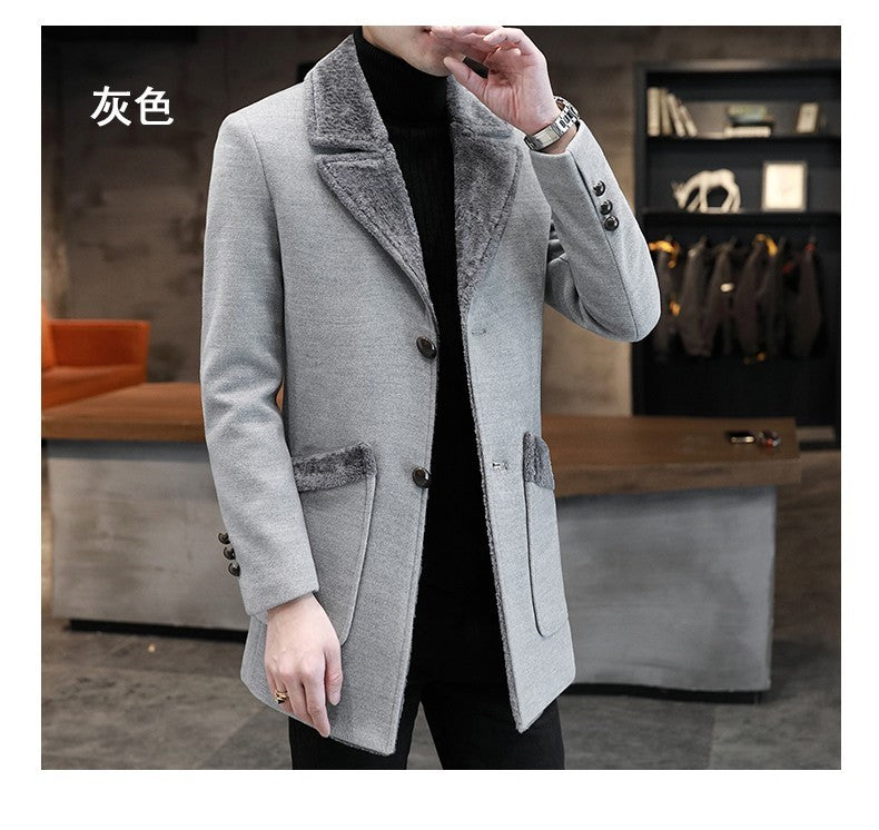 Fur And Leather Overcoat men
