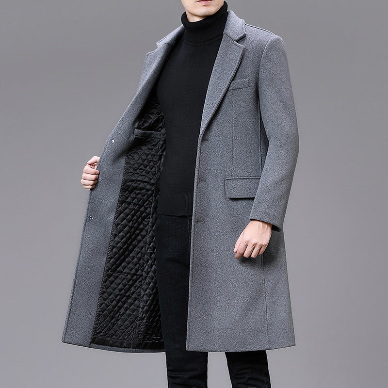 Men Casual Plus Cotton business trench Coat