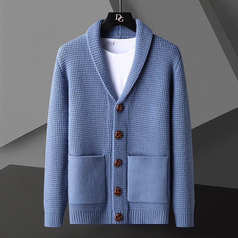Lapel Button Cardigan Sweater