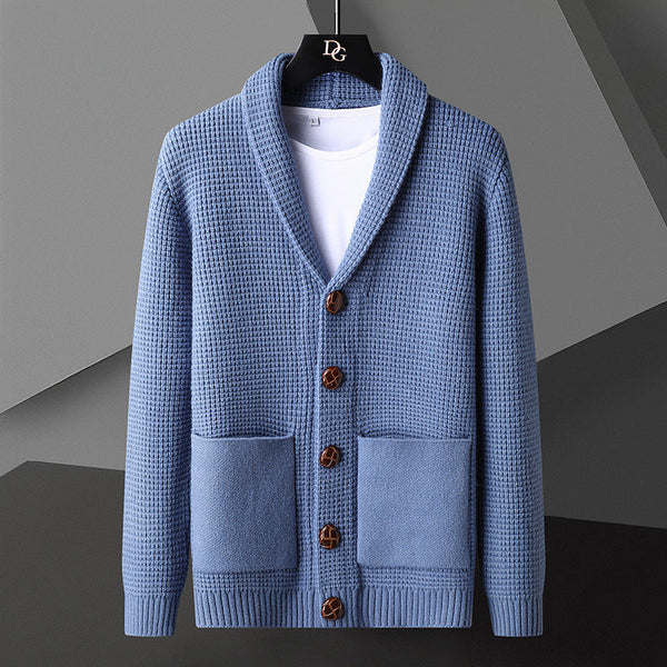 Lapel Button Cardigan Sweater