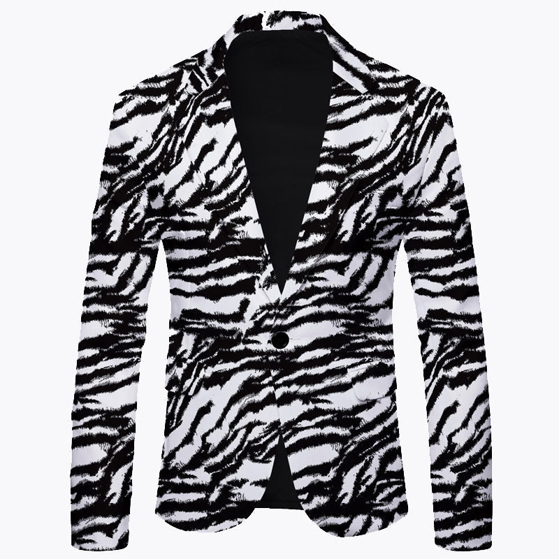 Spring Striped Suit Jacket