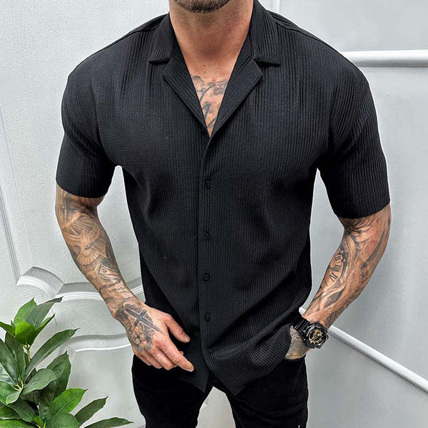 Men's Cozy Short Sleeve Loose Casual Shirt