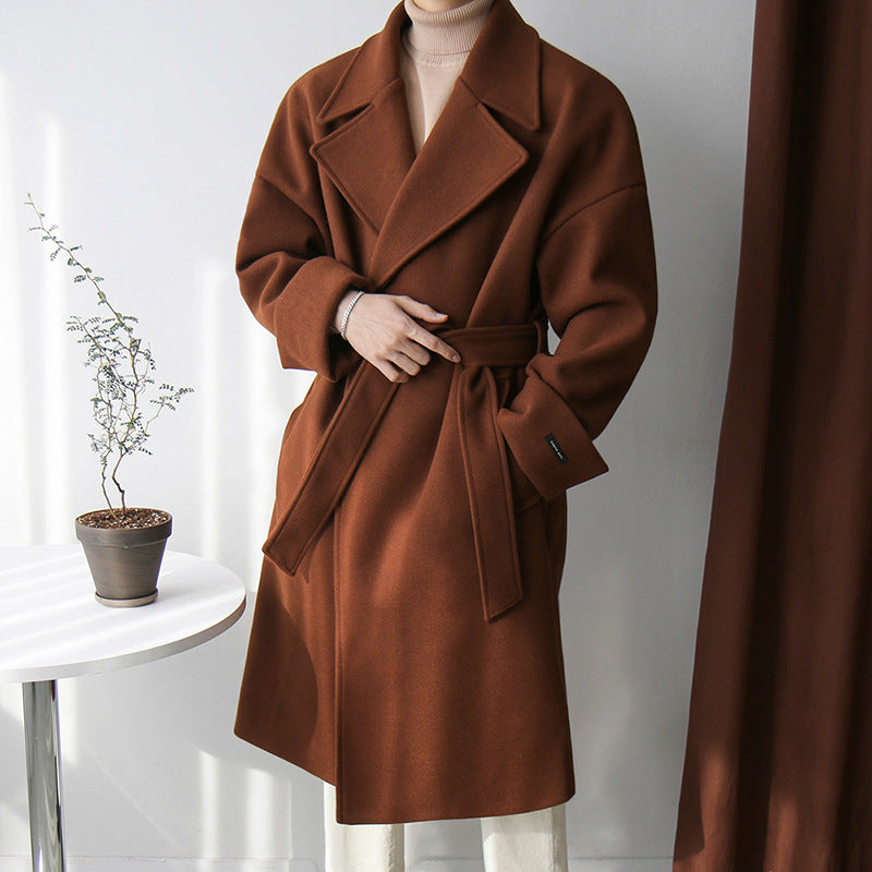 Gentleman's Wool Thickened Men's trench Coat
