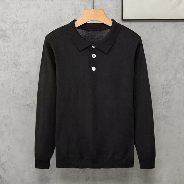Japanese Style Simple Lapel Knitwear sweater