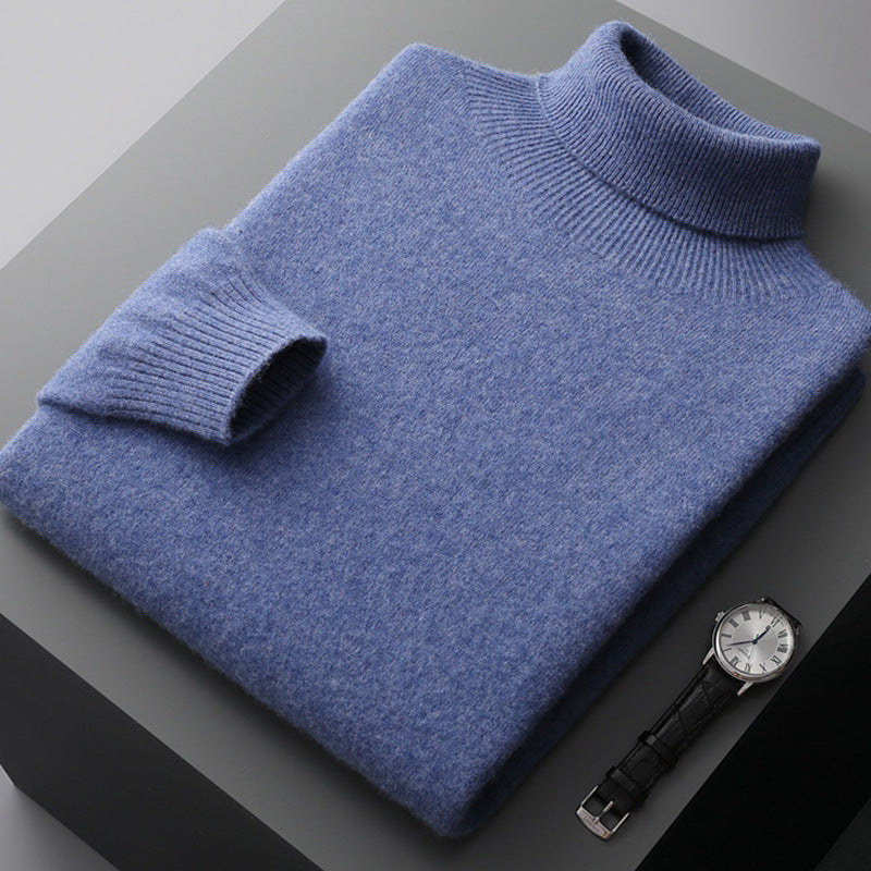 Men's High Lapel Pullover Autumn And Winter Loose Knitted sweater