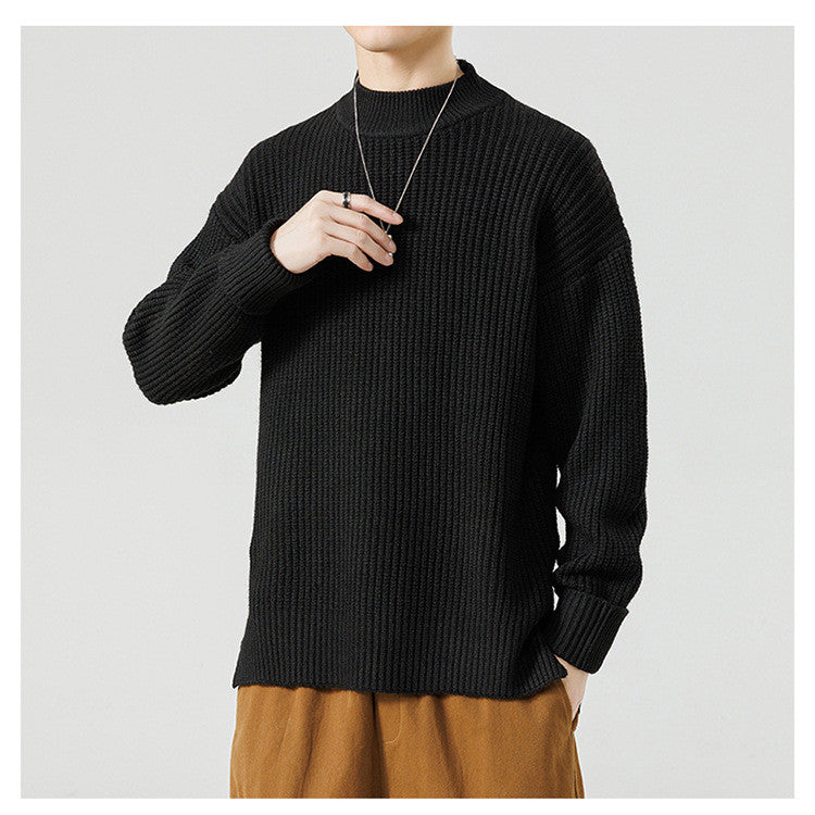 Half High Neck Sweater For Men