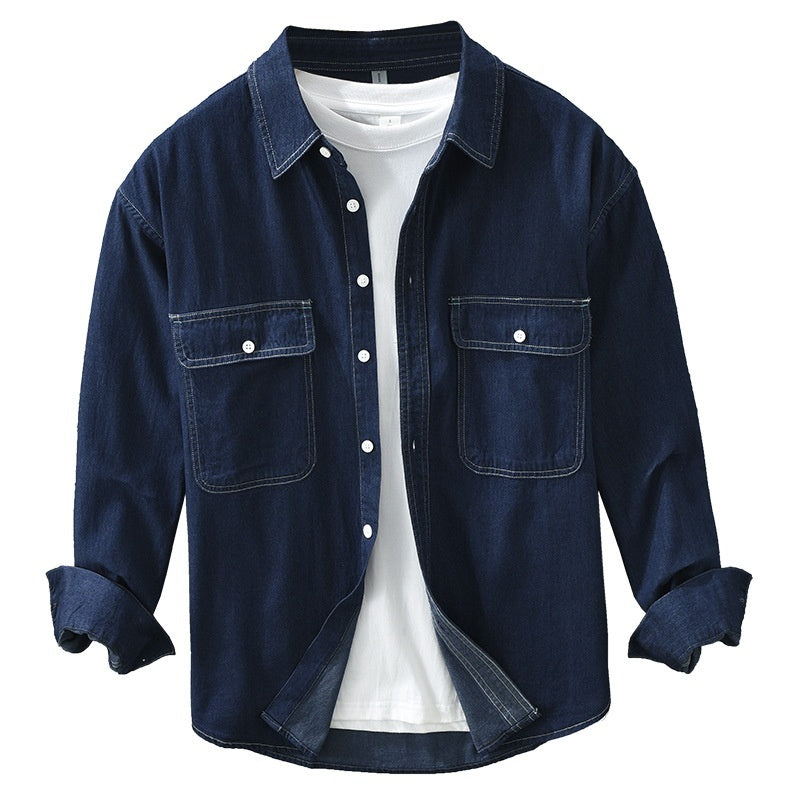 Artistic Denim Long Sleeve Loose Casual shirt