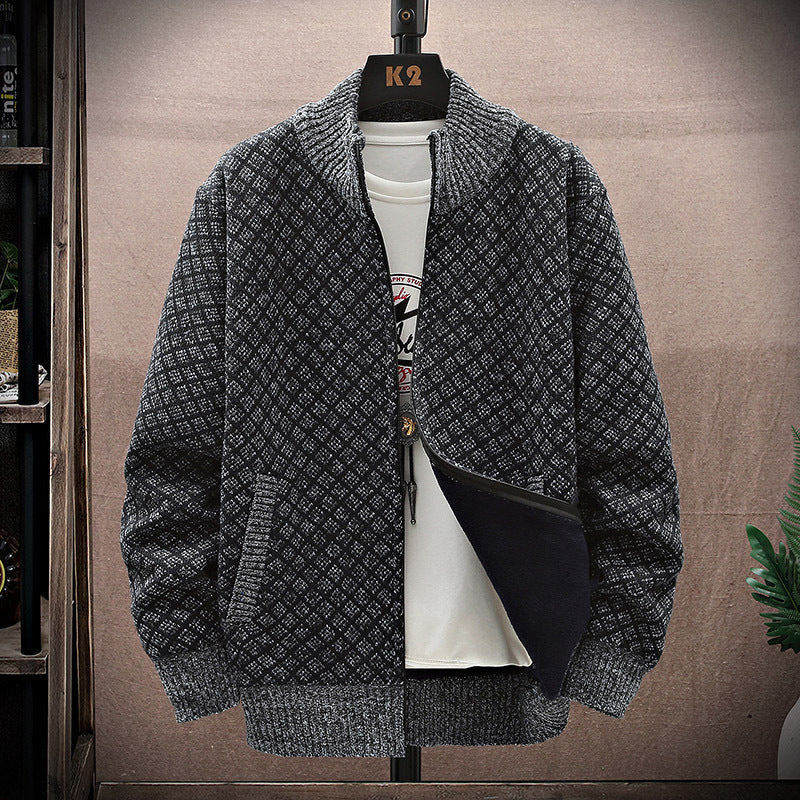Men's Casual Zipper Sweater coat