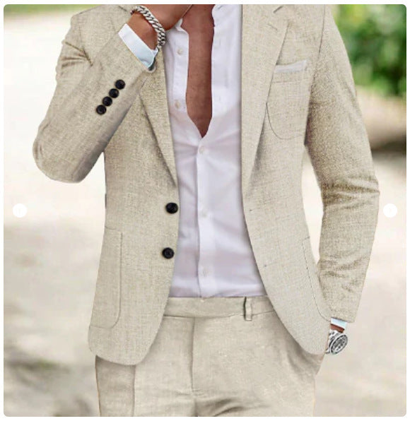 Two-piece Digital Printing With Two Buttons Suit