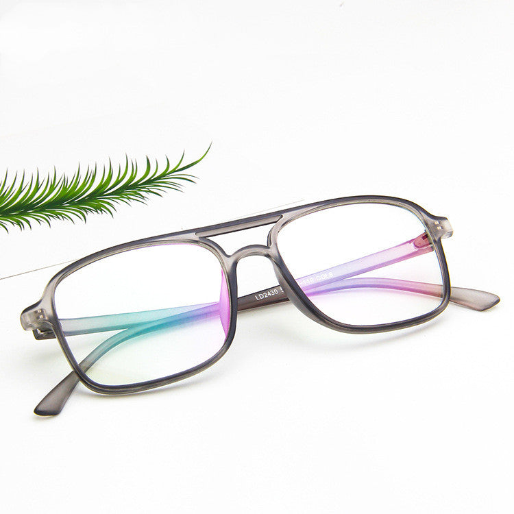 Men's square double beam glasses