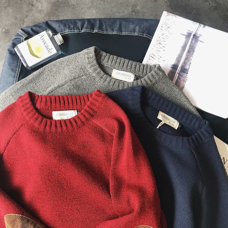 Slim Men's Knit Bottoming sweatshirt