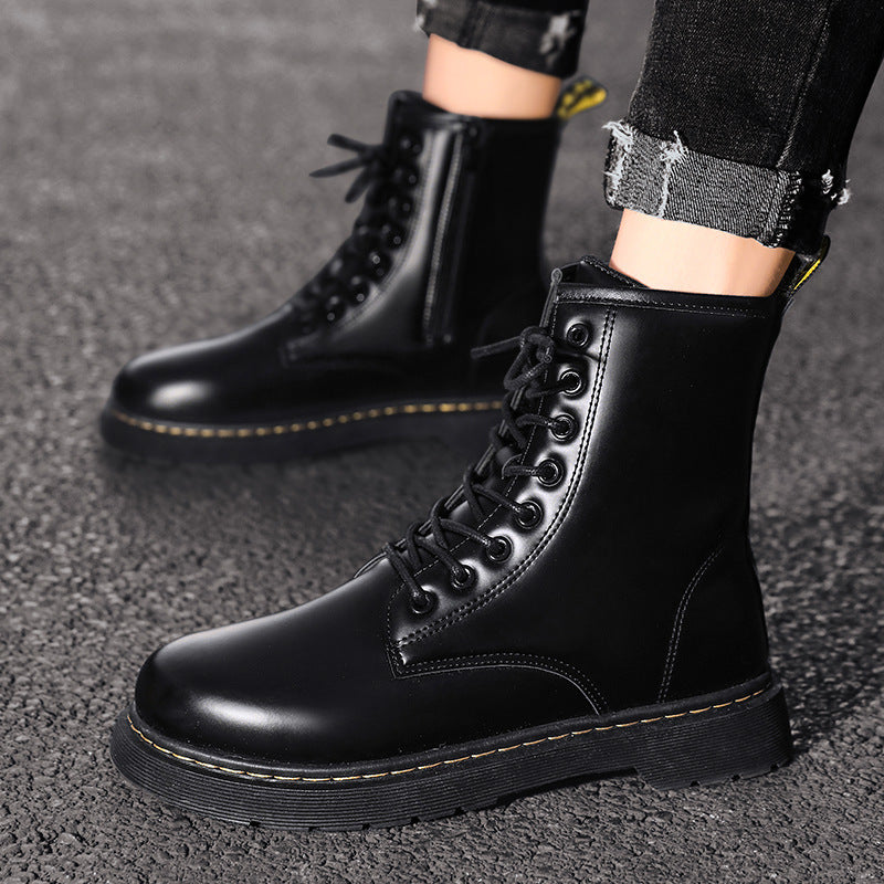 Martin Boots With Zipper Men's British Style shoes