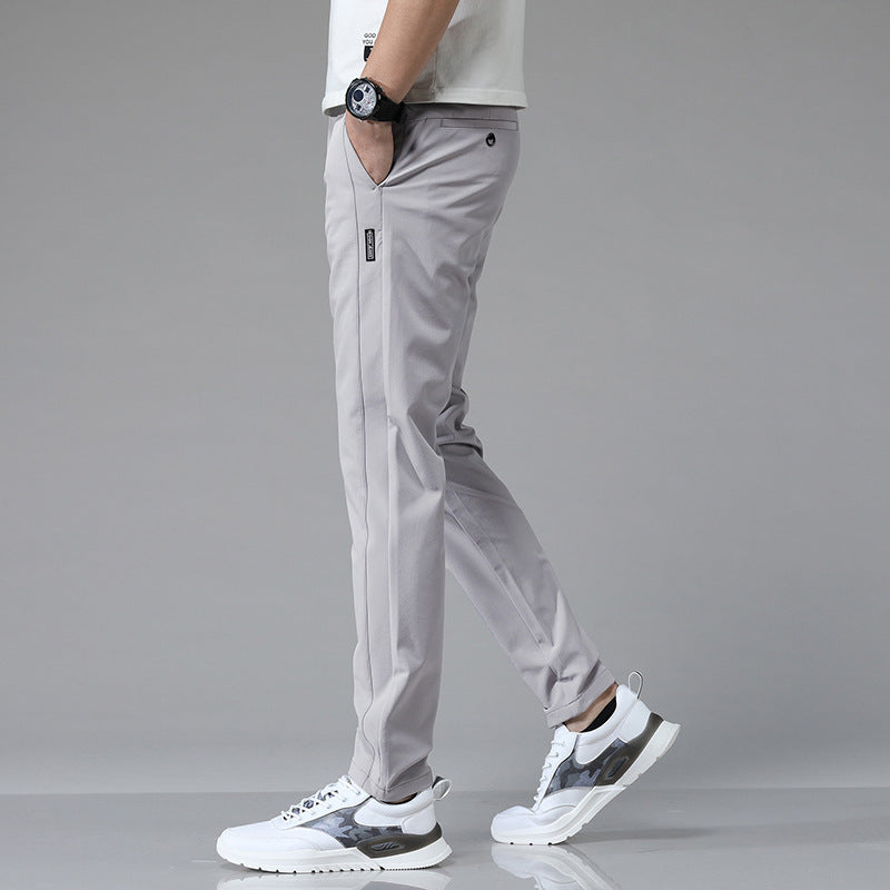 Summer Thin Ice Silk Smooth Stretch Casual Pants