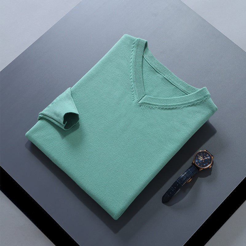 V-neck sweater men winter