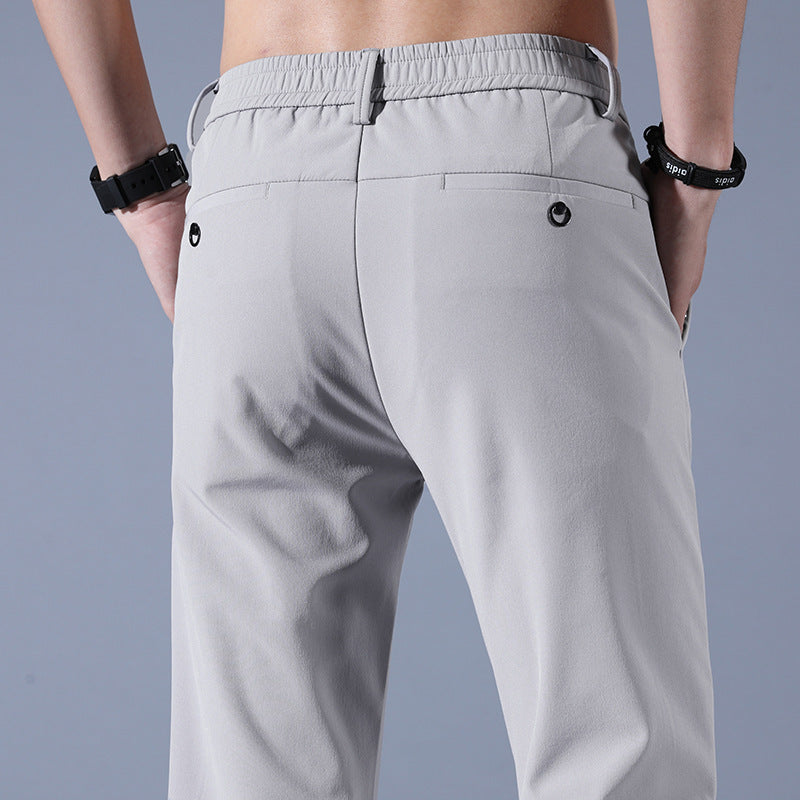 Summer Thin Ice Silk Smooth Stretch Casual Pants