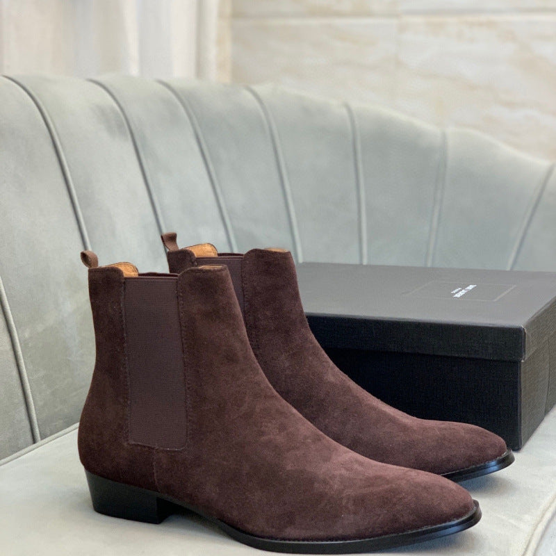 Men's Fall Winter All-match Buckskin Martin Boots
