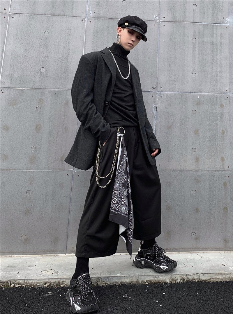 loose long sleeve suit for men