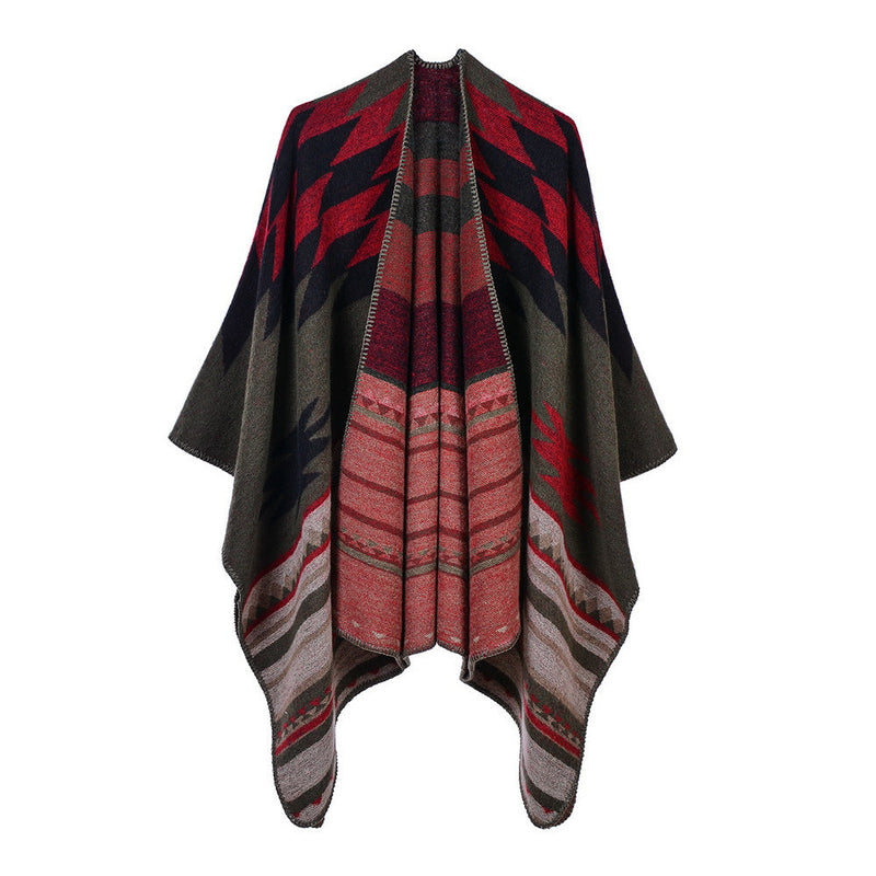 Reversible cashmere cloak