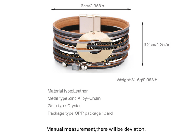 Bohemian Multilayer Wide Bracelet