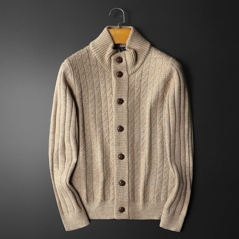 Knitted Sweater Button up Men's Cardigan Coat