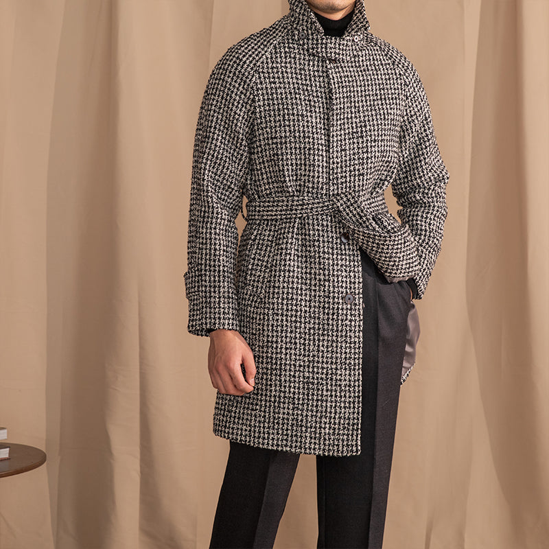 Fleece Long Man trench coat