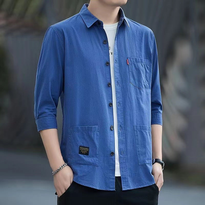 Casual Lapel Long Sleeve Shirt With Pockets