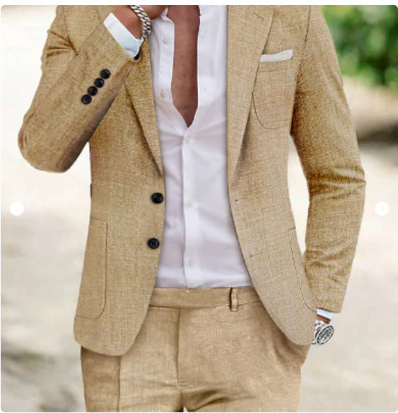 Two-piece Digital Printing With Two Buttons Suit