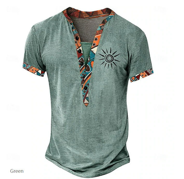 European And American 3D Printed Shirt